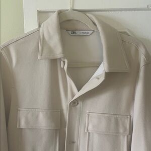 Zara Men's Cream Shirt Jacket